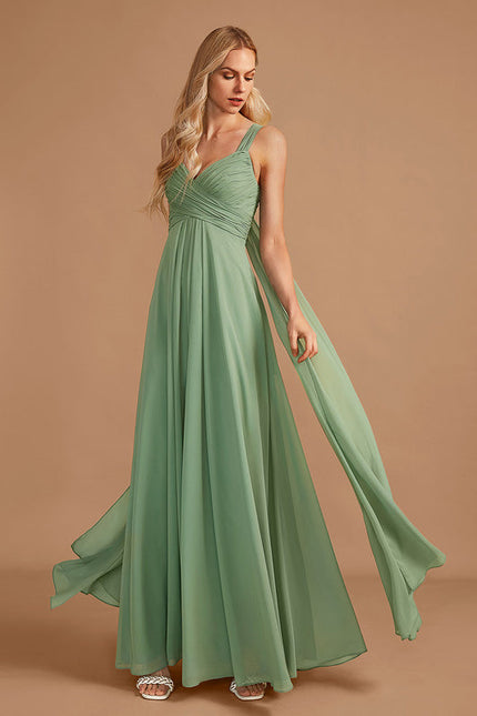 Robe Pastel Rose Demoiselle D'Honneur Élégante - gallery 3