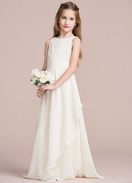 Robe Pastel Rose Demoiselle D'Honneur Volants