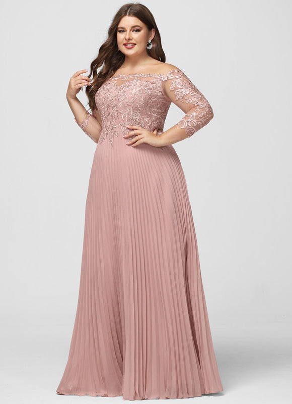 Robe Pastel Rose Épaules Dénudées Dentelle - gallery 8