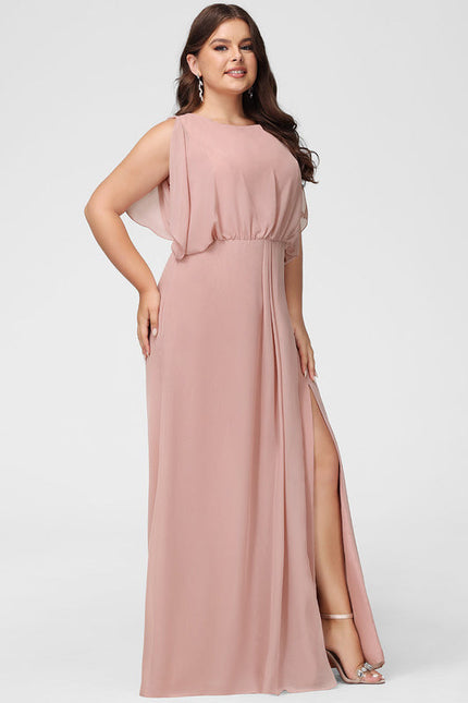 Robe Pastel Rose Demoiselle D'Honneur Fluide - gallery 7