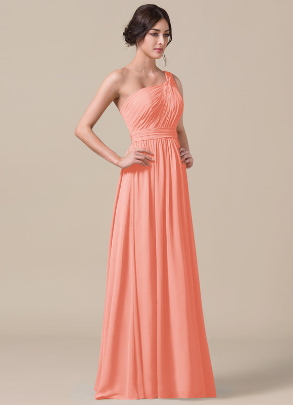 Robe Pastel Bleu Décolleté Asymétrique Longue - gallery 6
