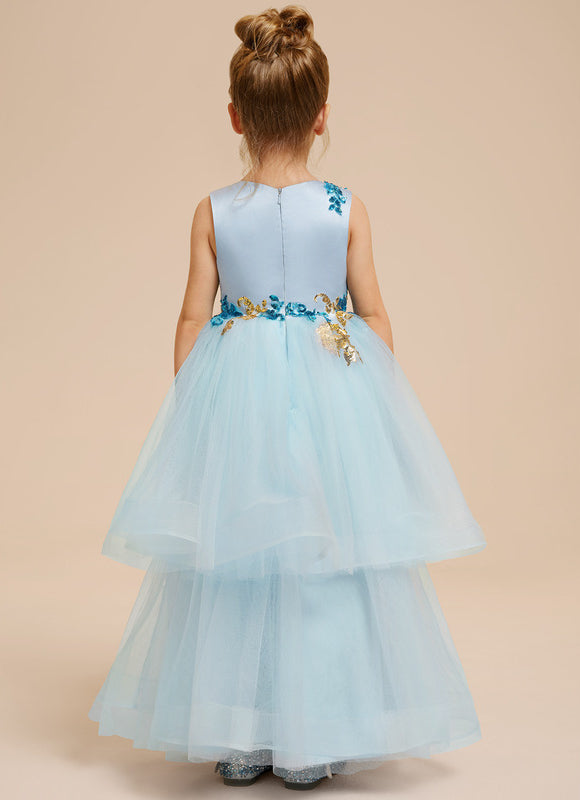 Robe Pastel Bleu Col Rond Princesse - gallery 5