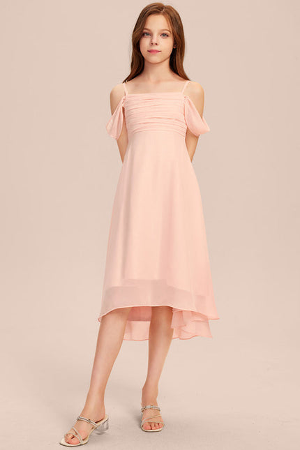 Robe Pastel Vert Mousseline Trapèze Junior - gallery 8
