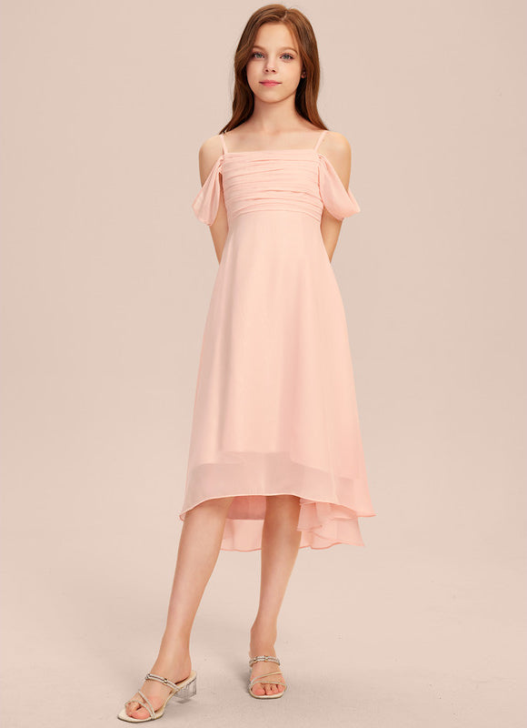 Robe Pastel Vert Mousseline Trapèze Junior - gallery 8