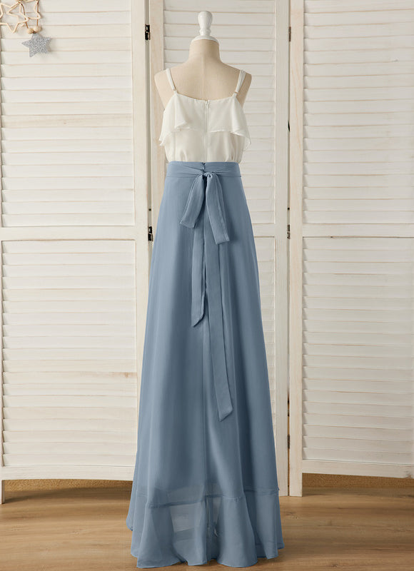 Robe Pastel Demoiselle D'Honneur Bleu Clair - gallery 9