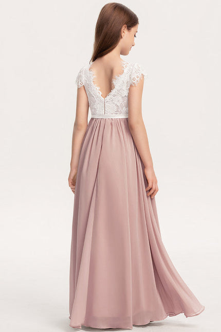 Robe Pastel Rose Demoiselle D'Honneur Élégante - gallery 4