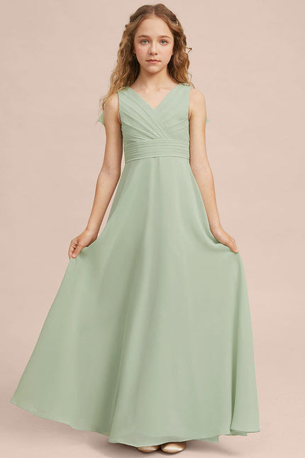 Robe Pastel Verte Col V Longueur Maxi - gallery 6