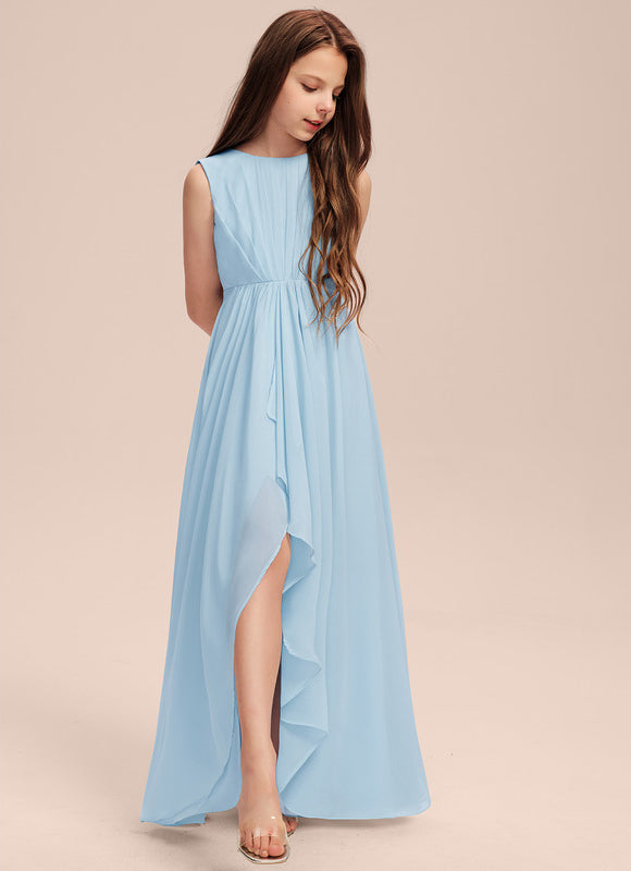 Robe Pastel Rose Demoiselle D'Honneur Volants - gallery 4