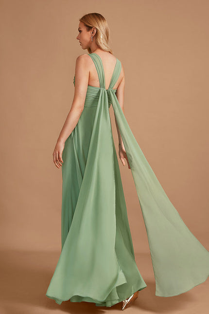 Robe Pastel Rose Demoiselle D'Honneur Élégante - gallery 5