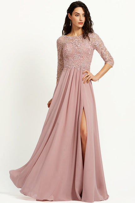 Robe Pastel Rose Demoiselle D'Honneur Élégante - gallery 1