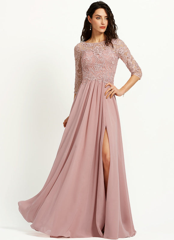 Robe Pastel Rose Demoiselle D'Honneur Élégante - gallery 1