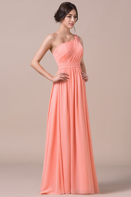 Robe Pastel Bleu Décolleté Asymétrique Longue - gallery 4
