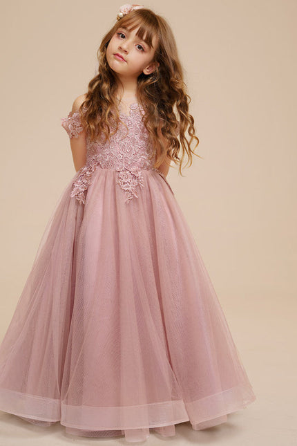 Robe Pastel Rose Fille Mariage Élégante - gallery 9