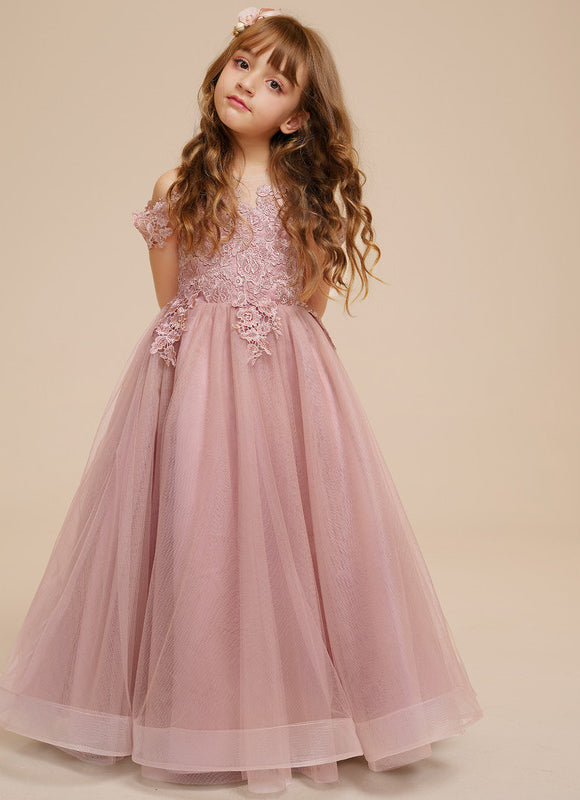 Robe Pastel Rose Fille Mariage Élégante - gallery 9