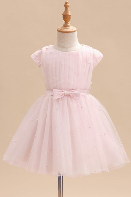 Robe Pastel Rose Tulle Avec Perles