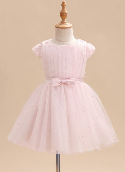 Robe Pastel Rose Tulle Avec Perles