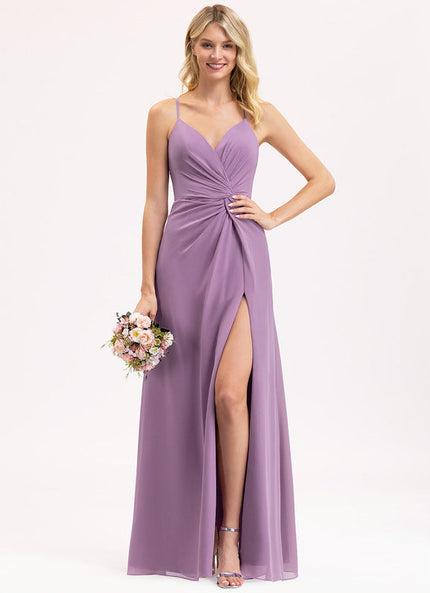 Robe Pastel Rose Demoiselle D'Honneur Élégante