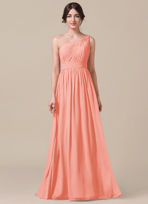 Robe Pastel Bleu Décolleté Asymétrique Longue