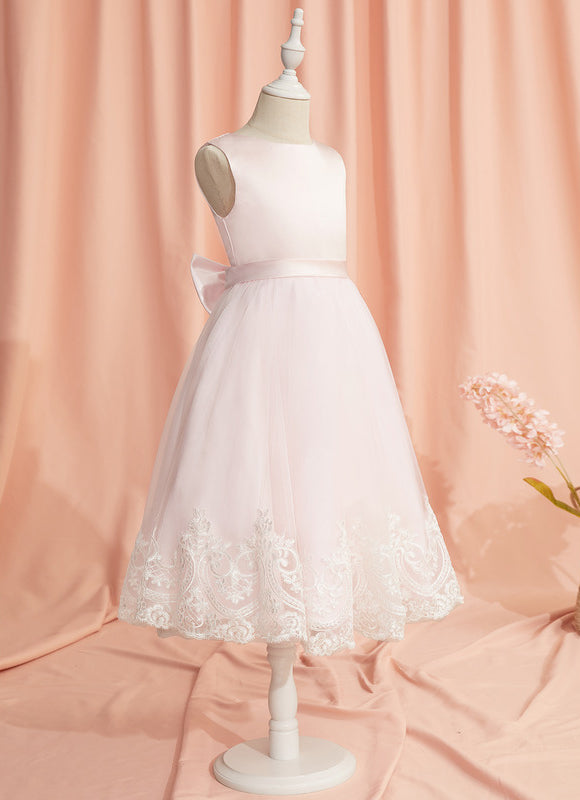 Robe Pastel Rose Dentelle Demoiselle D'Honneur - gallery 4