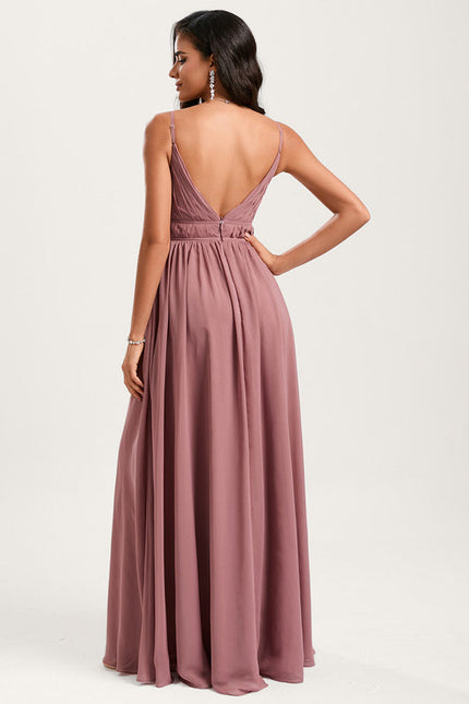 Robe Pastel Rose Demoiselle D'Honneur Élégante - gallery 4