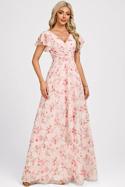 Robe Pastel Rose Demoiselle D'Honneur Élégante - gallery 2