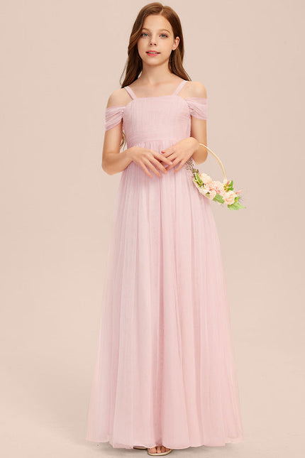 Robe Pastel Rose Décolleté Épaules Tulle