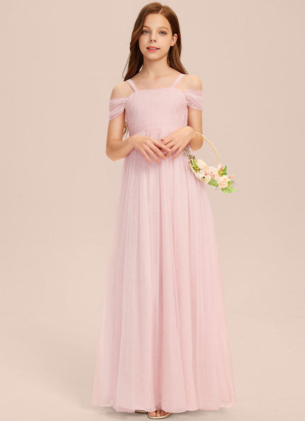 Robe Pastel Rose Décolleté Épaules Tulle
