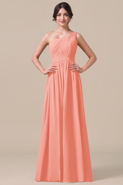 Robe Pastel Bleu Décolleté Asymétrique Longue - gallery 2