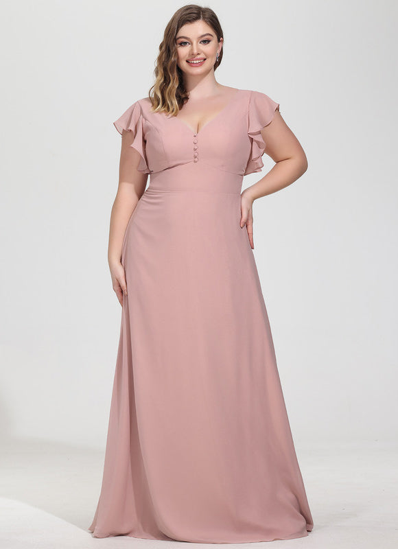 Robe Pastel Bleu Poussiéreux Poudré Demoiselle D'Honneur Élégante - gallery 6