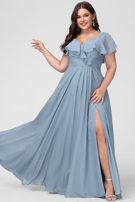 Robe Pastel Demoiselle D'Honneur Bleu Clair - gallery 5
