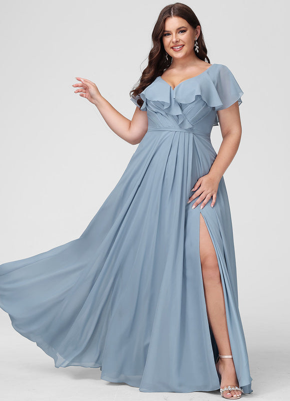 Robe Pastel Demoiselle D'Honneur Bleu Clair - gallery 5