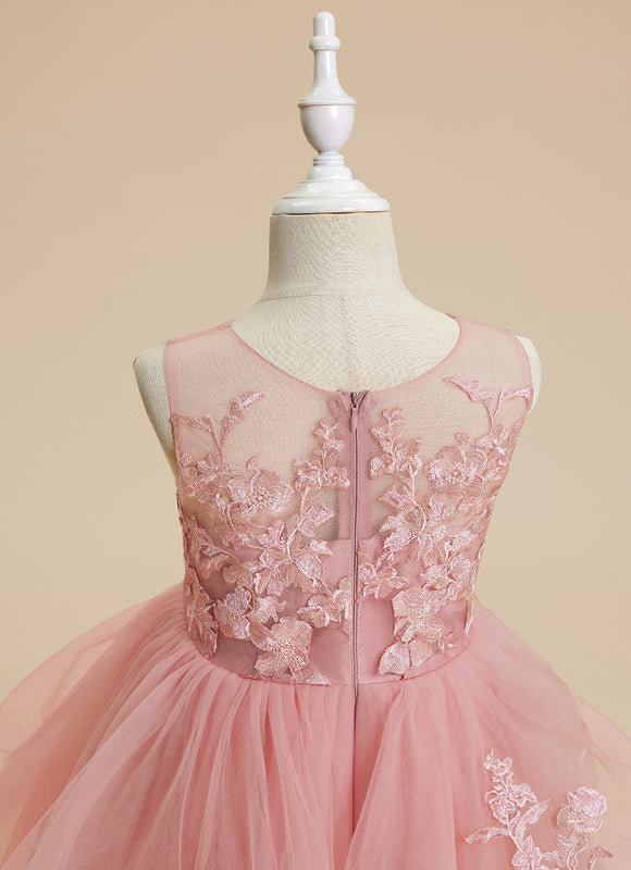 Robe Pastel Rose Princesse Tulle Mariage - gallery 2