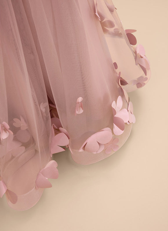 Robe Pastel Rose Fille Mariage Florale - gallery 5