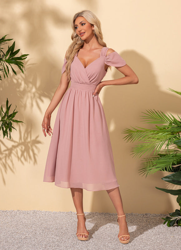 Robe Pastel Verte Col Cœur Midi - gallery 3