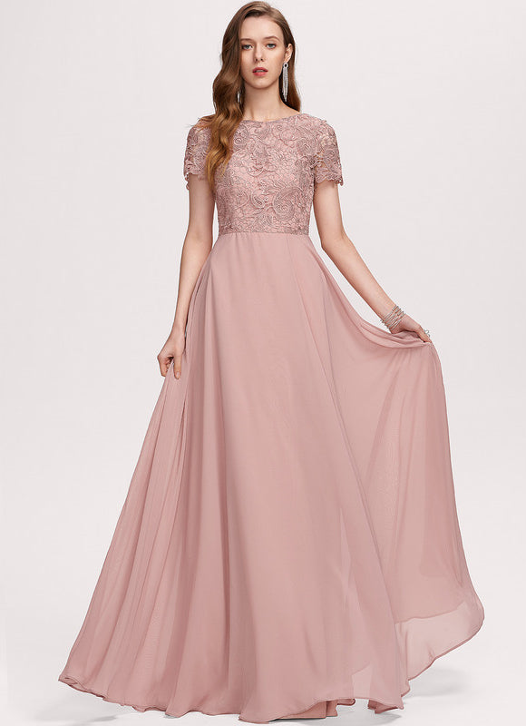 Robe Pastel Rose Demoiselle D'Honneur Élégante - gallery 2