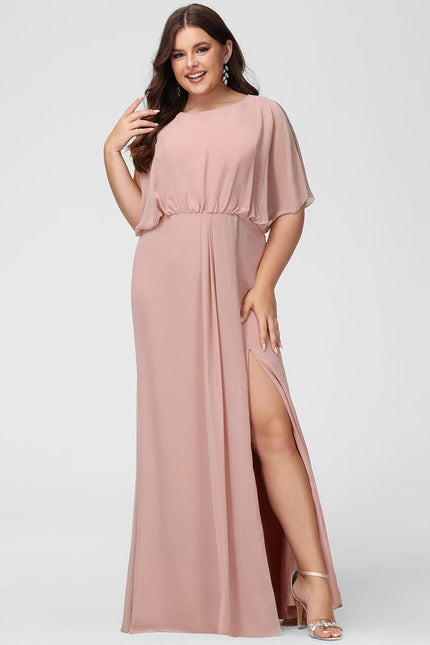 Robe Pastel Rose Demoiselle D'Honneur Fluide - gallery 6
