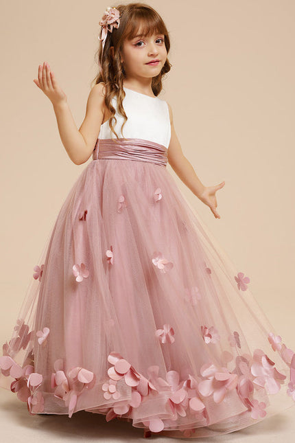 Robe Pastel Rose Fille Mariage Florale - gallery 9