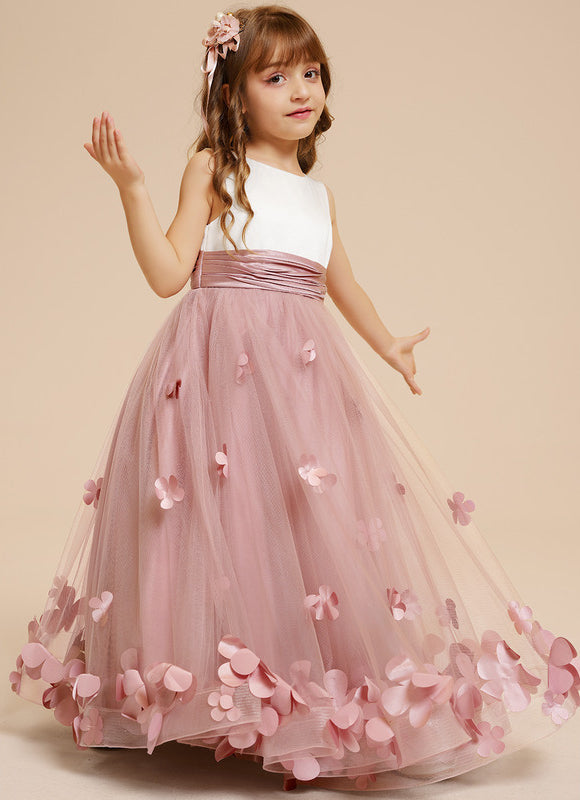 Robe Pastel Rose Fille Mariage Florale - gallery 9