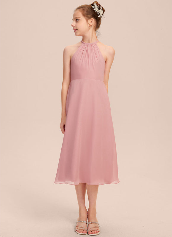 Robe Pastel Vert Menthe Trapèze Mousseline - gallery 1