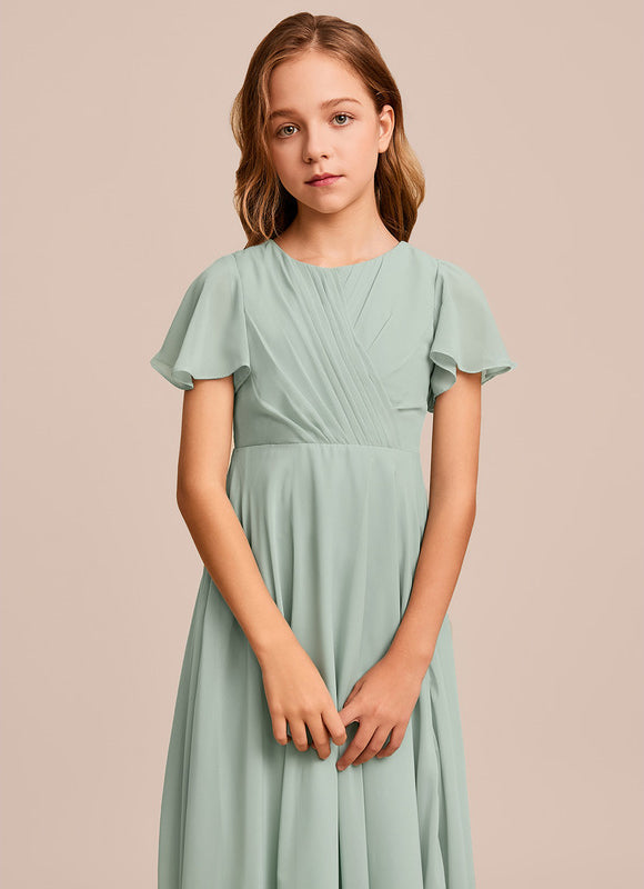 Robe Pastel Demoiselle D'Honneur Bleu Clair - gallery 4