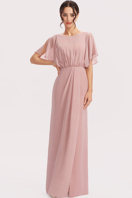 Robe Pastel Rose Demoiselle D'Honneur Fluide - gallery 2