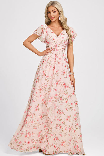 Robe Pastel Rose Demoiselle D'Honneur Élégante