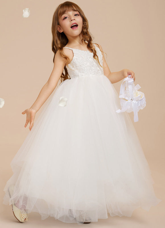 Robe Pastel Blanche Demoiselle D'Honneur Long. - gallery 4