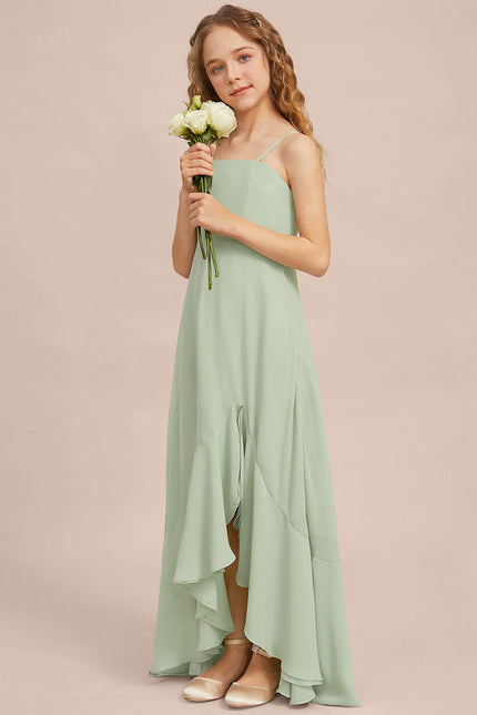 Robe Pastel Vert Mousseline Demoiselle D'Honneur - gallery 1
