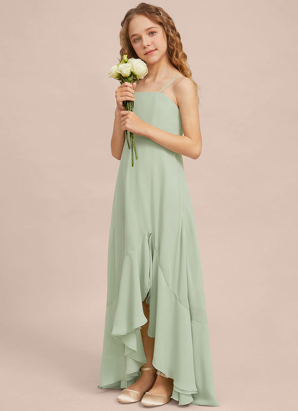 Robe Pastel Vert Mousseline Demoiselle D'Honneur - gallery 1