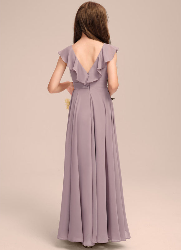Robe Pastel Demoiselle D'Honneur Bleu Clair - gallery 5