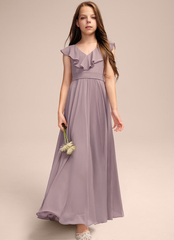 Robe Pastel Demoiselle D'Honneur Bleu Clair - gallery 1