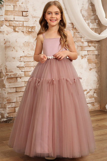 Robe Pastel Rose Demoiselle D'Honneur Tulle - gallery 9