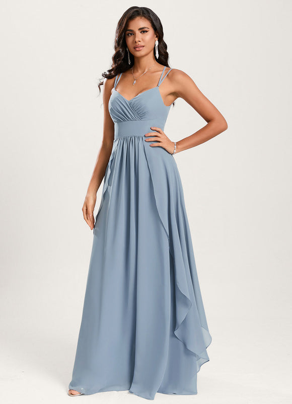 Robe Pastel Rose Demoiselle D'Honneur Élégante - gallery 2