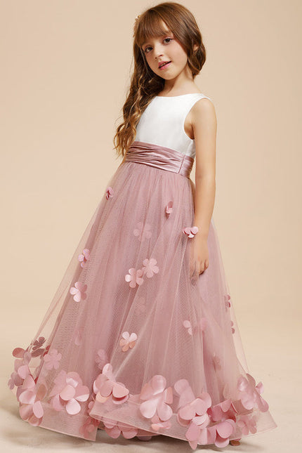 Robe Pastel Rose Fille Mariage Florale - gallery 8